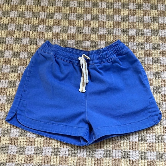 J. Crew Crewcuts Girls Blue Fishtail Hem Drawstring Chino Shorts Sz 2 - Picture 2 of 6
